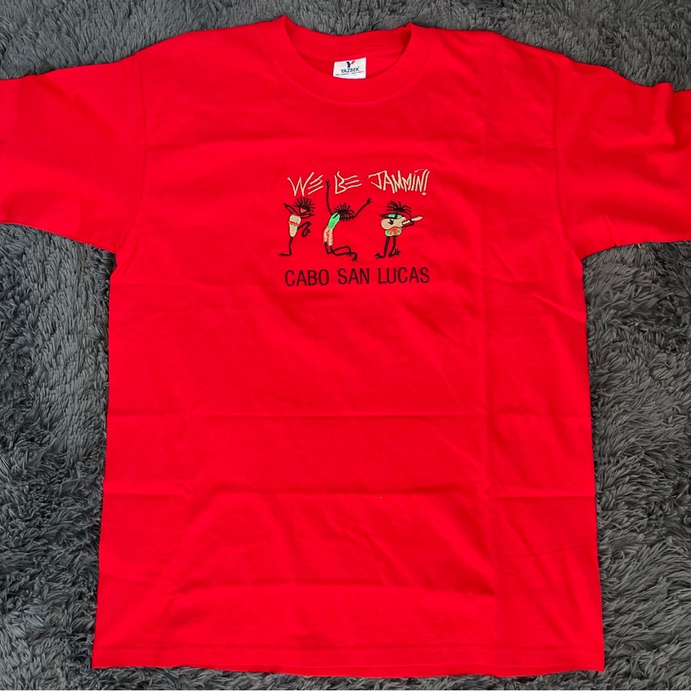 Red Cabo San Lucas We Be Jamming Bob Marley Vibe Shirt | Men Large
